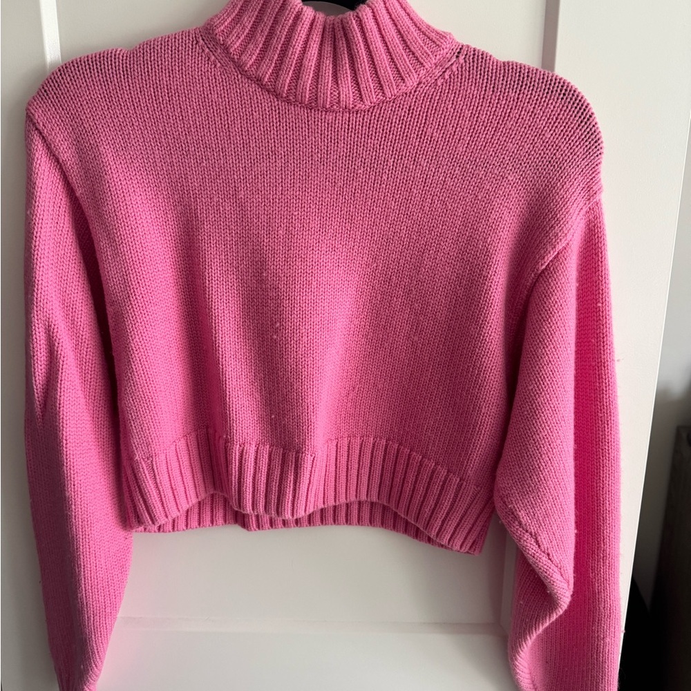 Pink Turtleneck Sweater